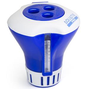 Aquatix Pro Pool Chlorine Floater Dispenser with Thermometer for 1 to 3 inch Tablets, Large & Durable Floating Dispenser for Spa, Hot Tub, In-ground & Above Ground Pools, Adjustable Flow Rate Cheap Best Wholesale