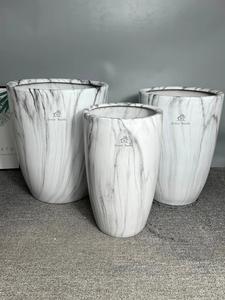 Premium Marble Grey Ceramic Pots: Tall Elegance in UAE Sale Good Selling